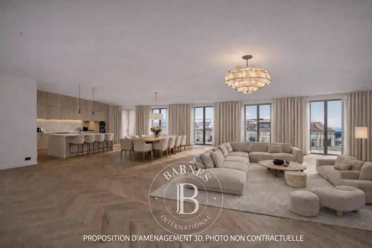 EXCLUSIVITÉ - CANNES ARRIÈRE CROISETTE -  5 PIÈCES - BALCON - APERÇU MER - DERNIER ETAGE