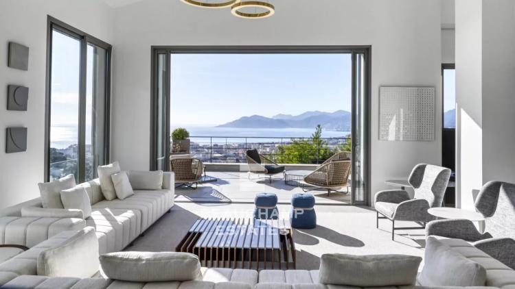 villa contemporaine 5 chambres avec vue mer panoramique - Cannes