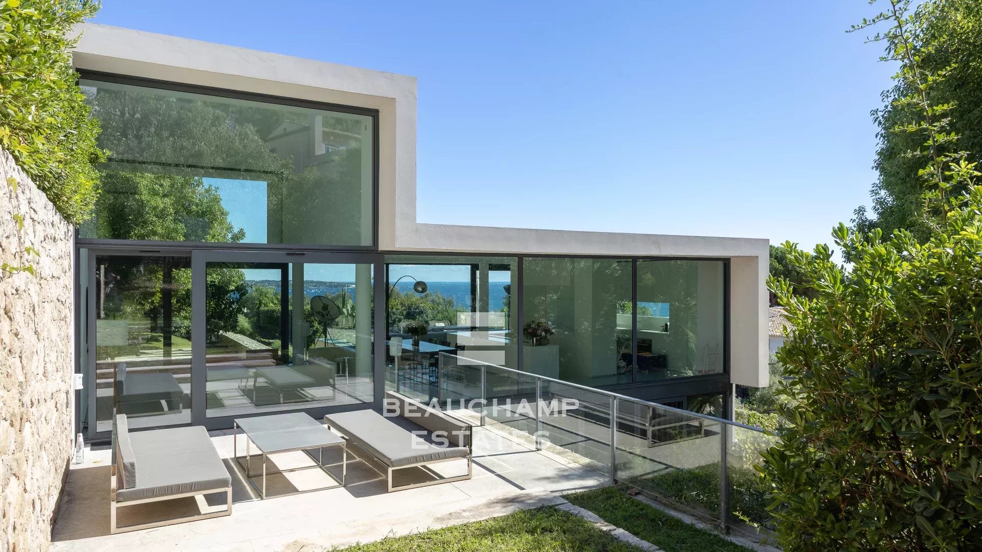 villa moderne avec vue mer panoramique - golfe juan