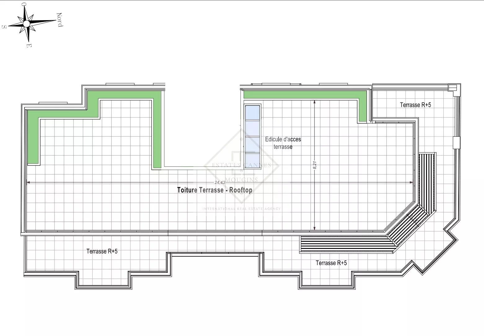 Juan-les-Pins – Rooftop 401 m² – terrasse 233 m²