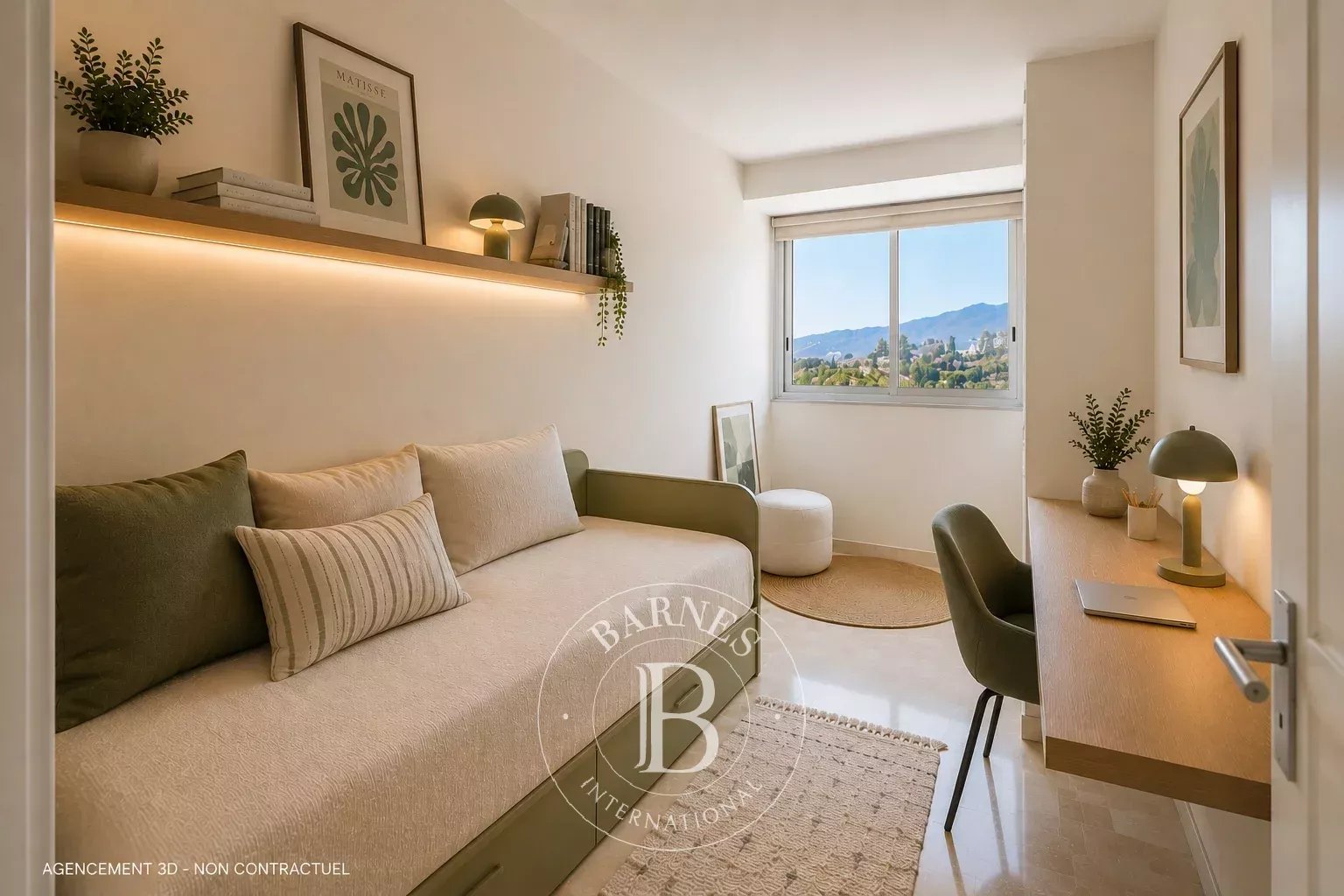 EXCLUSIVITÉ – CANNES BAS CROIX DES GARDES – VUE PANORAMIQUE MER – TERRASSE – 2 CHAMBRES