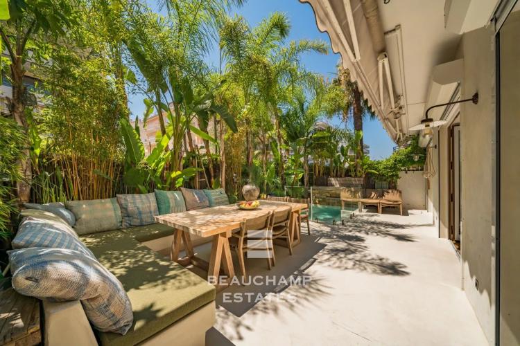Appartement en rez-de-jardin avec piscine privative - Cannes Palm Beach