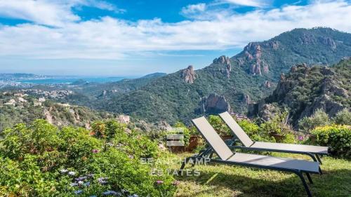 Villa provençale 3 chambres avec vue mer panoramique - Fréjus