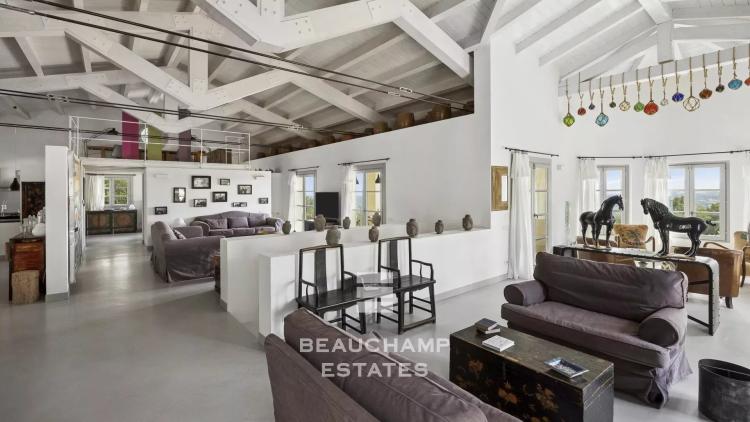Propriété provençale en pierre 5 chambres avec vue mer - Grasse