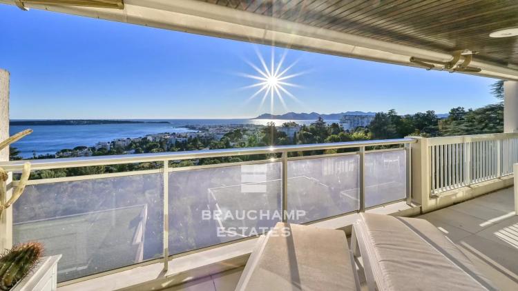 appartement avec vue mer panoramique - 3 chambres - cannes californie
