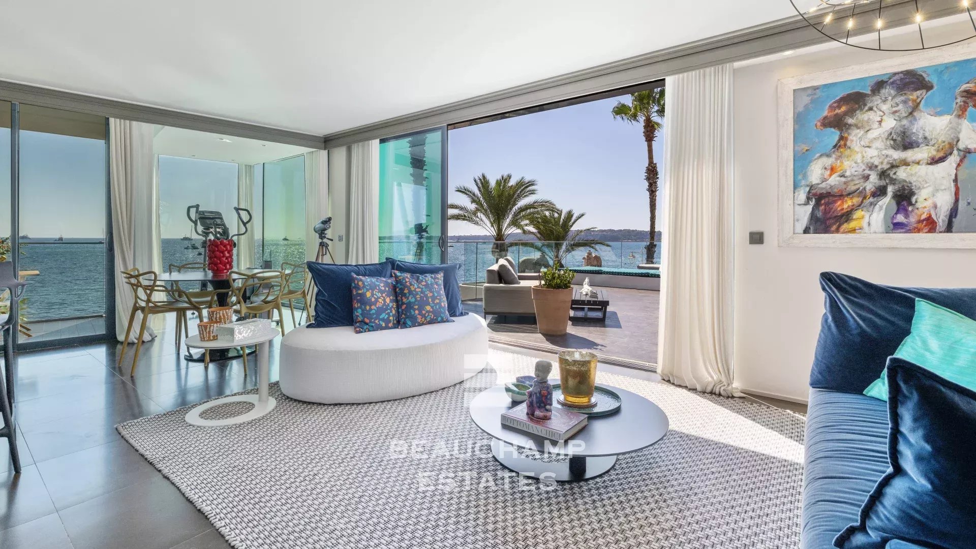 Co-exclusivité - Villa 6 chambres en front de mer - Cannes Palm Beach