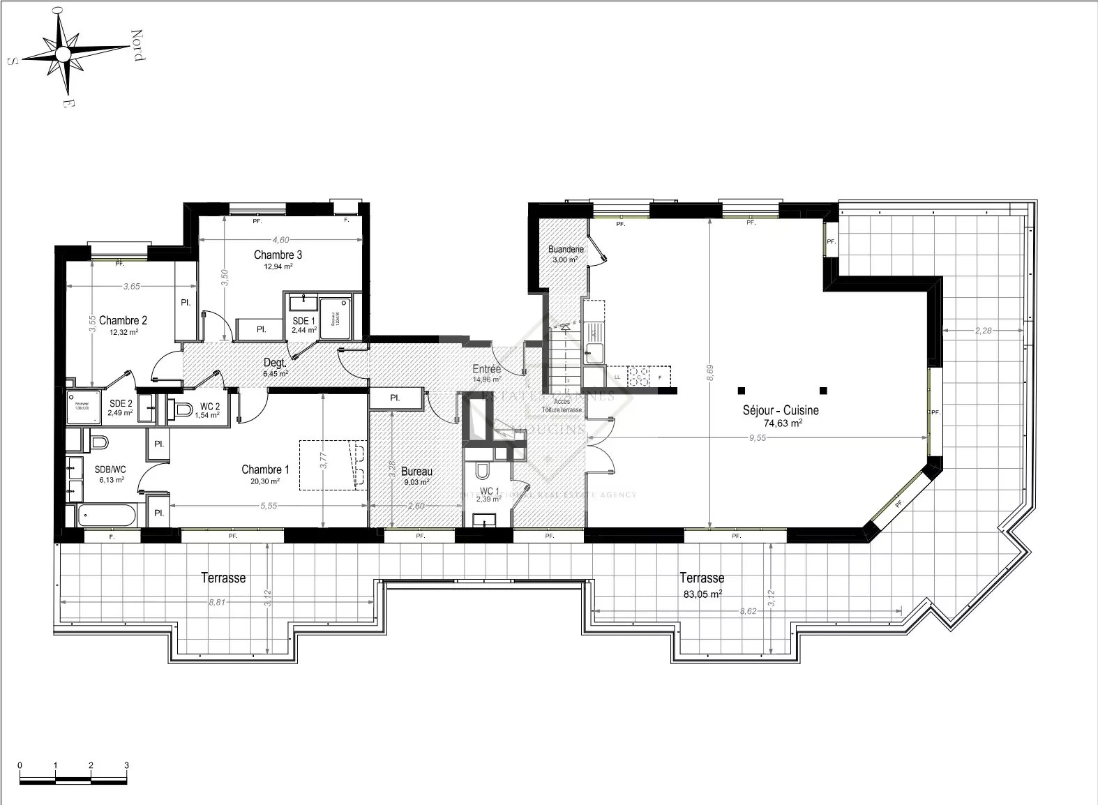 Juan-les-Pins – Rooftop 401 m² – terrasse 233 m²